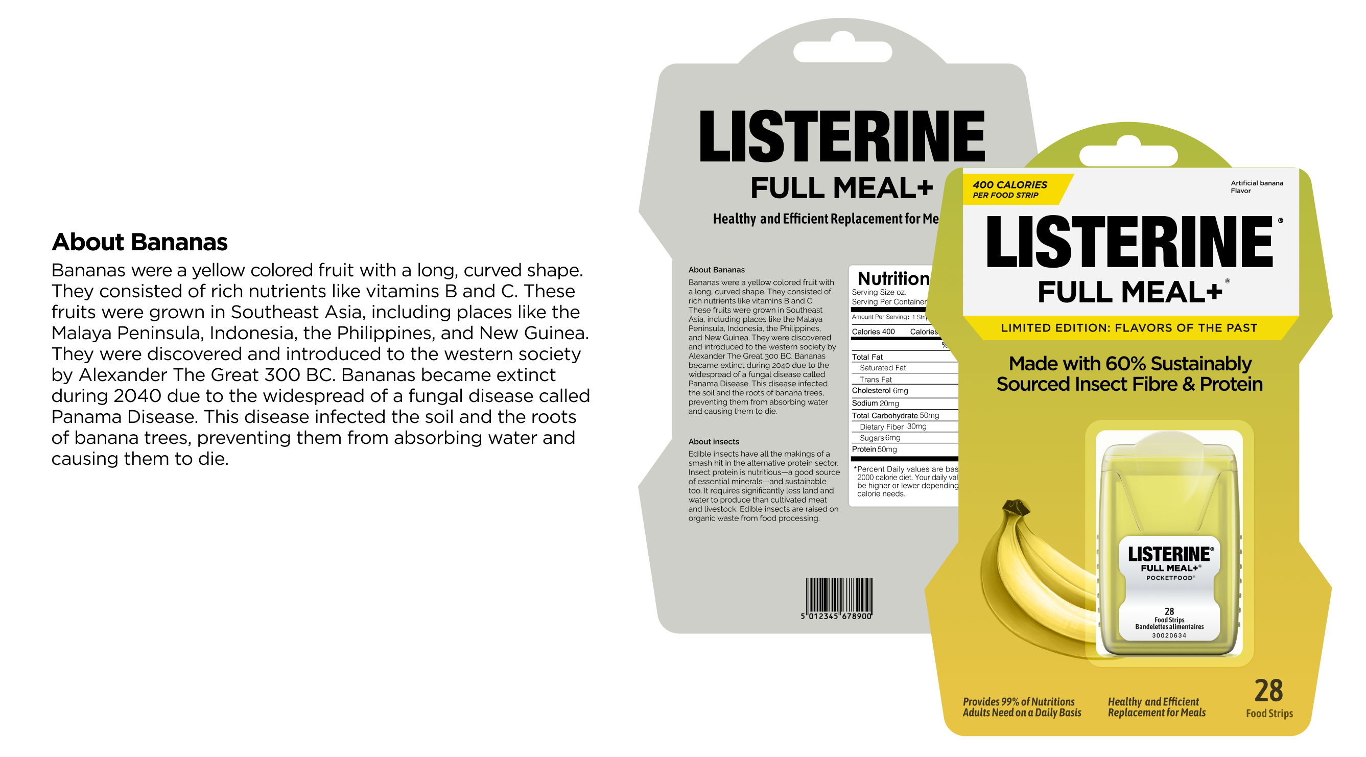 poster for the banana flavor of listerine full meal +