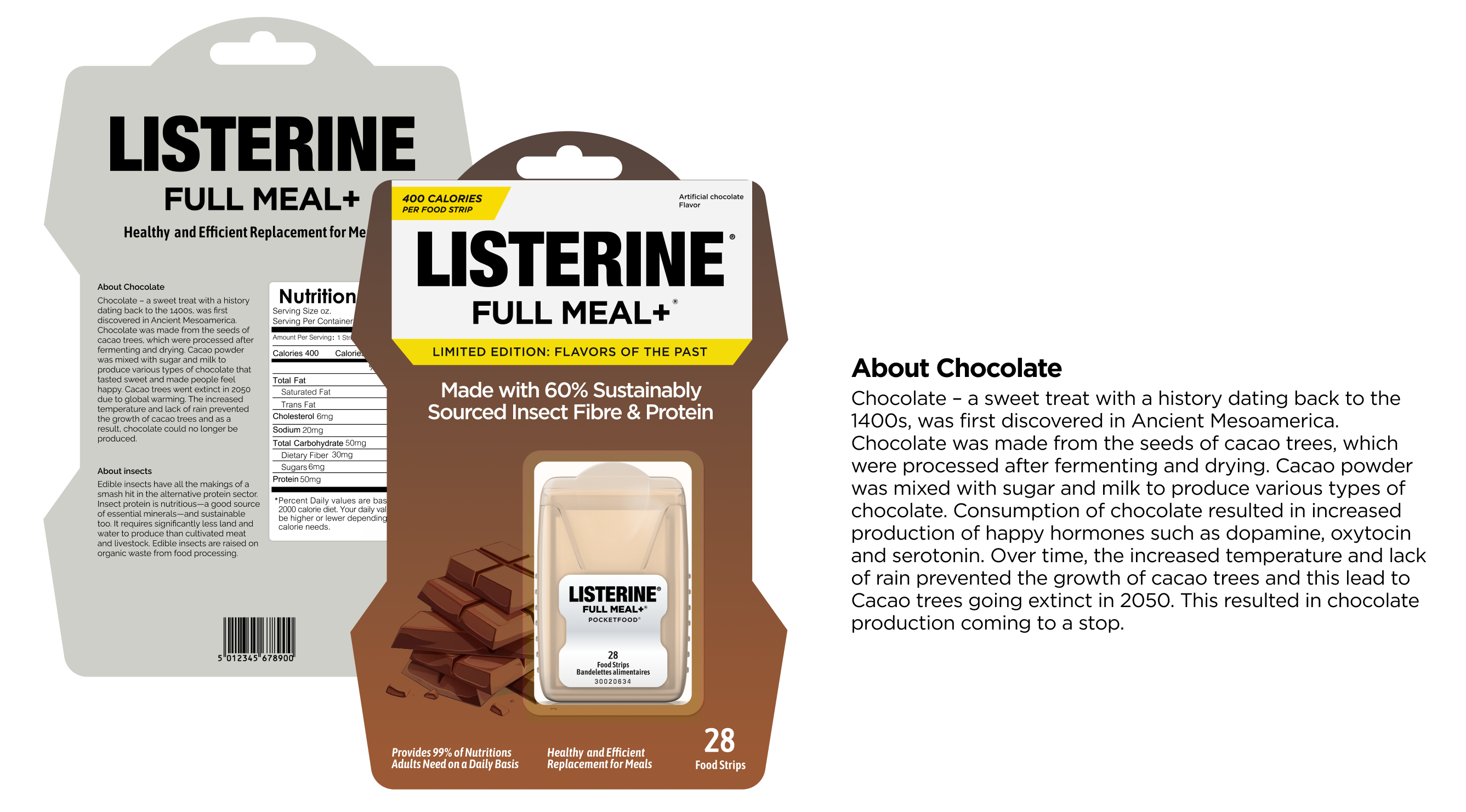 poster for the chocolate flavor of listerine full meal +
