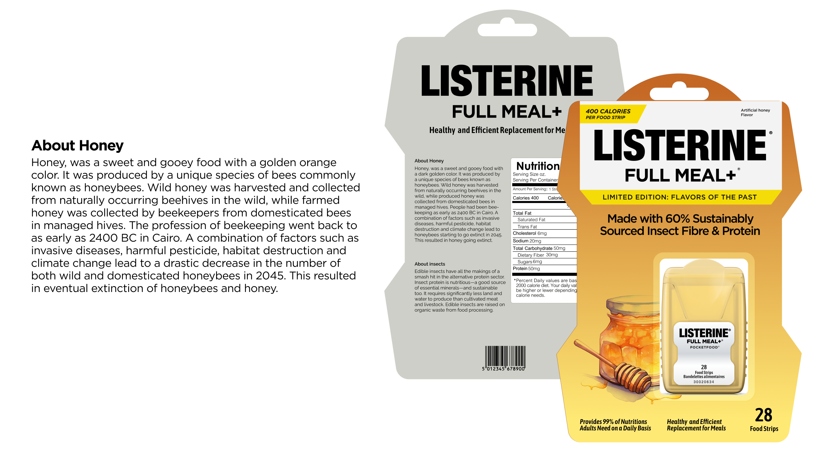 poster for the honey flavor of listerine full meal +